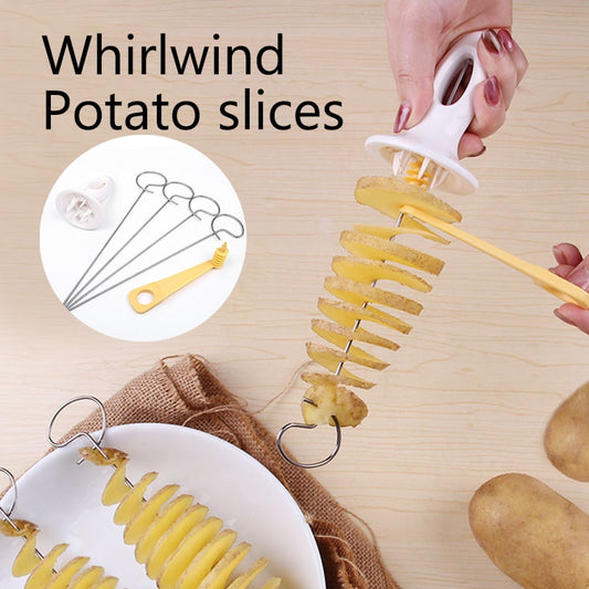 Manual Potato Cutter to Chips Spiral